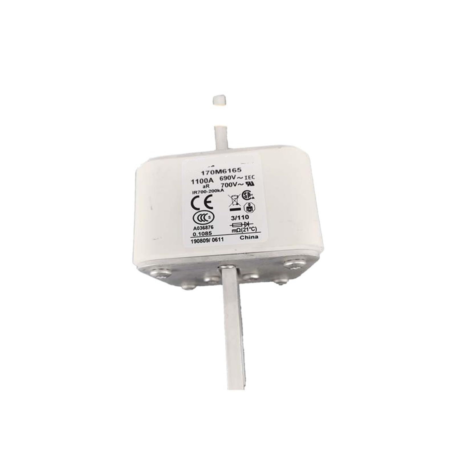 Fusible basse tension rapide 170M6165 type aR taille 3 pour convertisseur