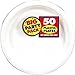 Big Party Pack Frosty White Plastic Plates | 10.25" | Pack of 50 | Party Supply
