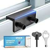 Sliding Window Door Lock Security - 4 Packs Slider Windows Stopper for Baby Child Proof Home Safety