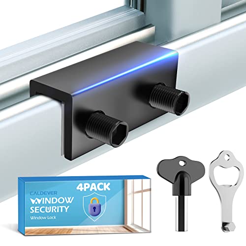Sliding Window Door Lock Security - 4 Packs Slider Windows Stopper for Baby Child Proof Home Safety Secure, Childproof No Drill Patio Slide Glass Windows Locks Stop Vertical Key Aluminum Alloy Black Sliding Window Door Lock Security - 4 Packs Slider Windows Stopper for Baby Child Proof Home Safety Secure, Childproof No Drill Patio Slide Glass Windows Locks Stop Vertical Key Aluminum Alloy Black