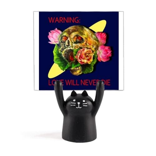 Cadeau pour amoureux des chats support mémo Love Will Never Die
