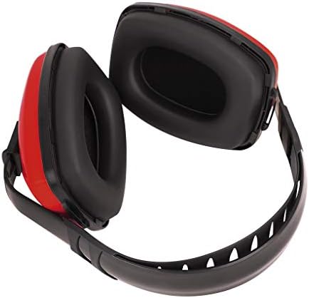 YJZQ Adults Shooting Safety Earmuffs Light Ear Defenders With Adjustable Headband Noise Reduction Ear Noise Protection Ear Muffs Ear Protectors for Shooting, Hunting, Sleeping, Cool Red