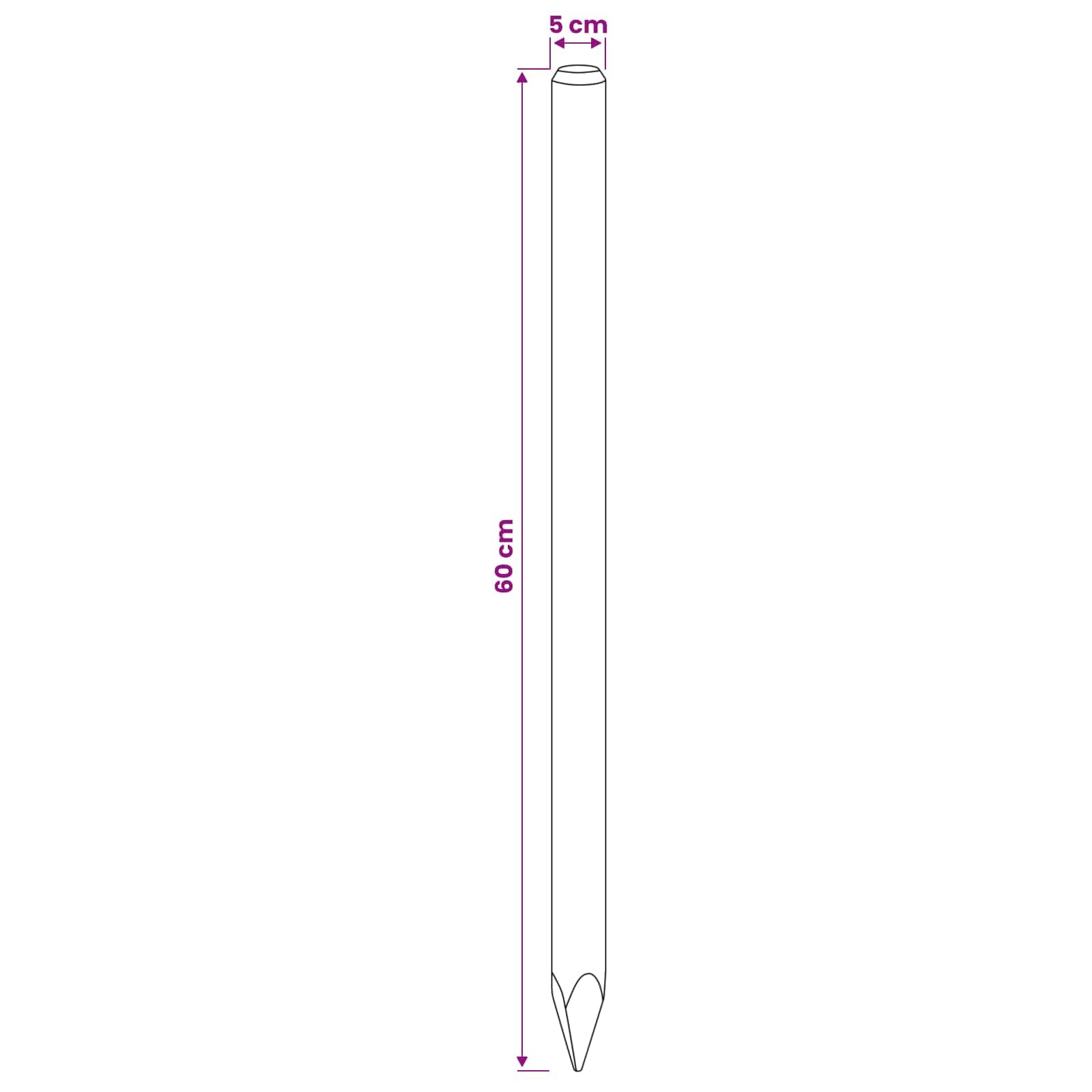 Zaunpfosten 15 Stück Grün imprägniert Massives Kiefernholz 60 cm für Gartenzaun Sichtschutzzaun Holzzaun Metallzaun Maschendrahtzaun Grundstück Begrenzung