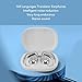 Language Translation Device, 144 Languages Translation Earphone with APP Translation, Language Translator Earbuds for Android and Wins Systems (Silver)