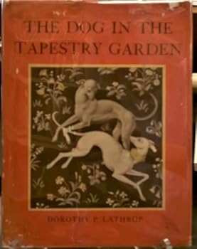 The dog in the tapestry garden