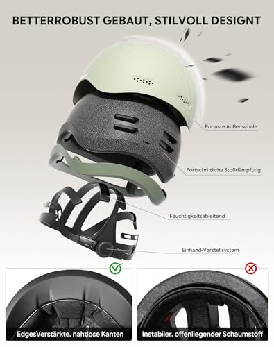 InnerKing Fahrradhelm Damen Herren Leichter City- & Rennradhelm – Ansicht 5