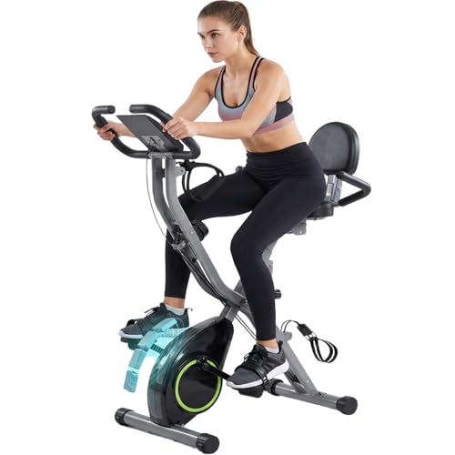 Foldable Exercise Bike Stationary Bikes for Home, 5 IN 1