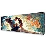 Diamond Painting Erwachsene Groß XXL 40x120 cm, Diamond Painting Engel Crystal Art Set, DIY Basteln Erwachsene Paare Diamant Malerei Stickerei Kreuzstich Kunst für Deko Wohnzimmer Geschenke W0-394