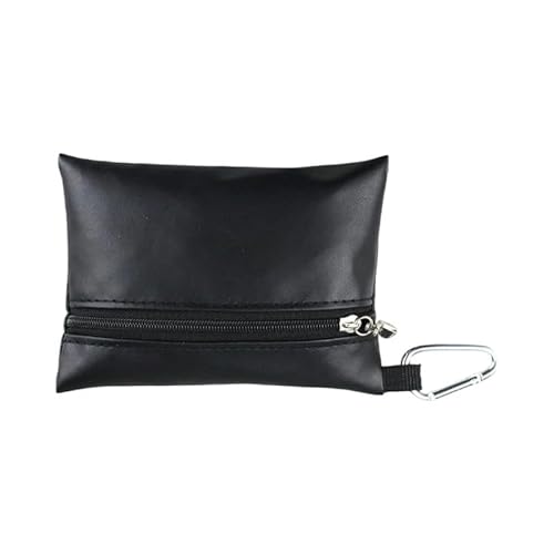 YuanHolumid Black Mini Golf Tee Pouch with Zipper