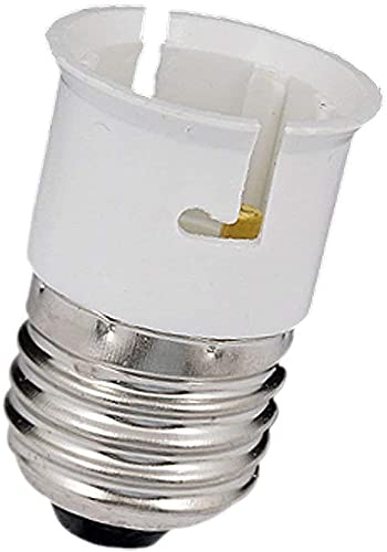 E27 to B22 Screw Base Socket Lamp Holder Light Bulb Adapter/White/ 2-Piece-image-15