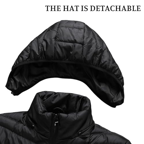 Men's Heated Jackets Lightweight Usb Electric Warming Winter Coat 2025 Heating Hooded Puffer Jacket Outdoor4
