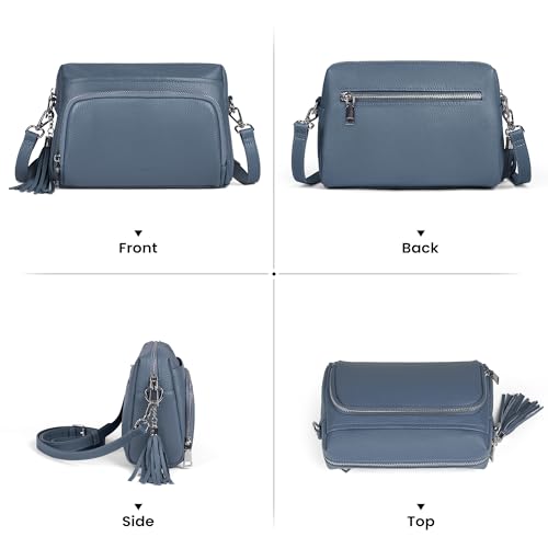 Image of befen Genuine Leather Crossbody Bags for Women Leather Wallet Travel Purse