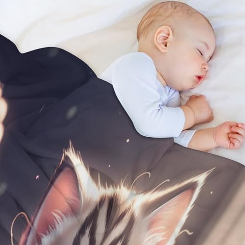 Manta de gato de franela suave para sofá y cama 100x130 cm 4