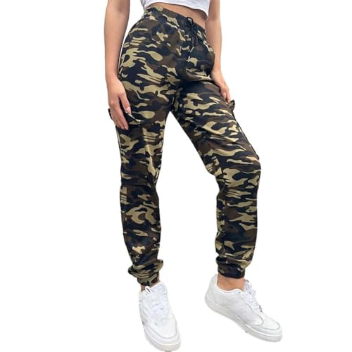 Pantalon de sport taille haute camouflage pour un maintien sans effort