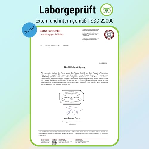 Vitamin B2 Kapseln - hochdosiert 200 mg Riboflavin - bioaktiv & vegan - Produktion in Deutschland - ohne Zusatzstoffe & laborgeprüft - für Erwachsene & Kinder - Kapseln statt Tropfen - Vitamineule