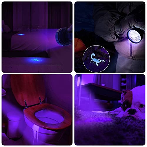 Whaply Lanterna UV de luz negra, 100 lanternas LED com luz negra 395 nM, detector de urina para anim