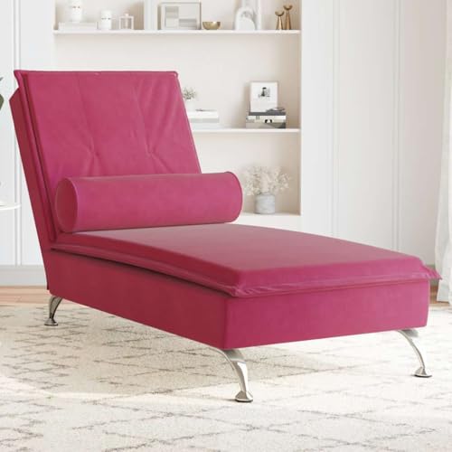 Vetnasa Sofá diván de Masaje con cojín de tercio Rojo Tinto Mobiliario, Sillas, Divanes Rojo 14,65 KG