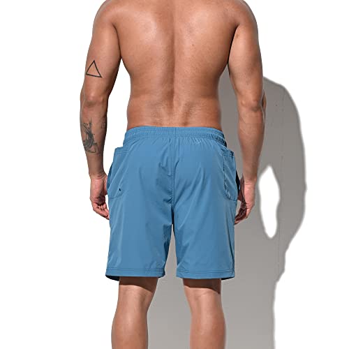 RICKY&BENS Men's Thin Solid Casual Shorts Sports Vacation Shorts3