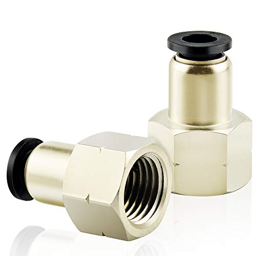 TAILONZ Pneumatic Air Flow Control Valve With Push-to-Connect Fitting, In-Line Speed Controller Union Straight - 6MM Tube OD X 6MM Tube OD SCF-6 (Pack Of 5 - View #4
