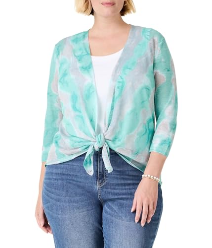 Image of NIC+ZOE Women's Watercolor Waves 4-Way Cardigan