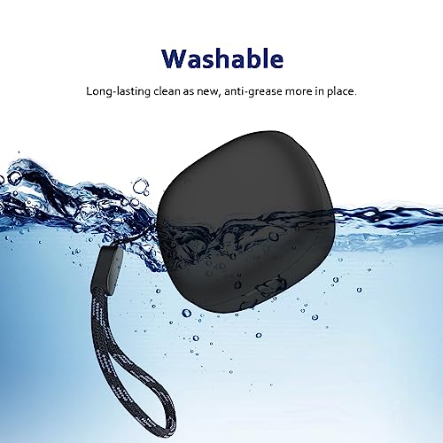 جراب سيليكون من ريتياني لساوند كور من انكر R50i/P20i، جراب حماية متوافق مع سماعات اذن انكر ساوند كور R50i/P20i اللاسلكية (اسود)