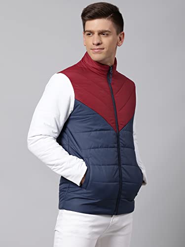 Image of Dennis Lingo Men's Long-Sleeve Color Blocked Puffer Jacket - 2 Pockets, Lightweight, and Water-Resistant, Casual Winterwear for Men