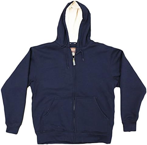Moose Creek Men's Carbon Creek Hoodie With Berber Sherpa Lining (X-Large, Navy) Apparel