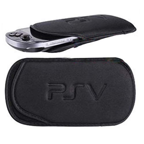 Bolsa preta unissex de poliéster à prova de choque, capa macia, com botão de bloqueio para PS Vita P
