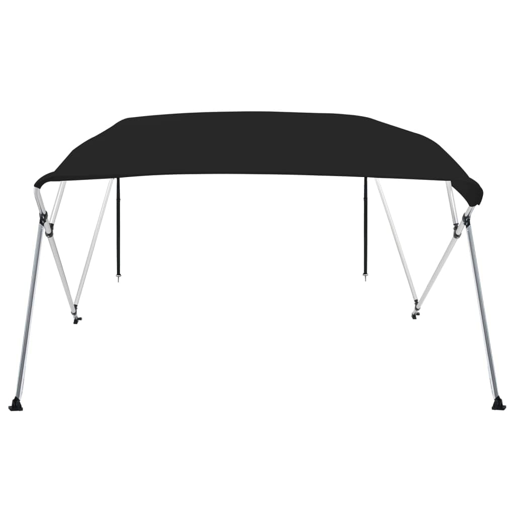 vidaXL Bimini di Prua con Tendalino 4 Archi Nero 243x196x137 cm