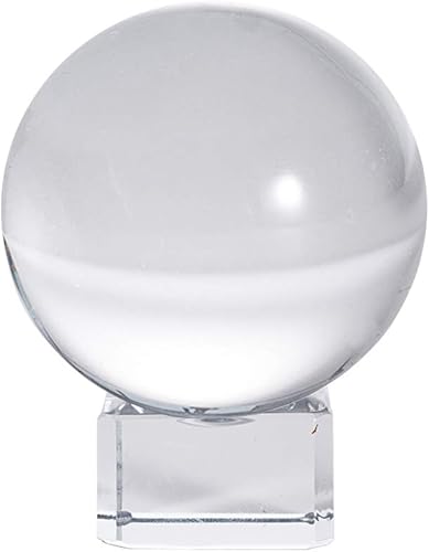 LONGWIN Esfera de bola de cristal sólido para fotografía K9 de 1.969 in (2 pulgadas) con atrapasoles de soporte libre (transparente)