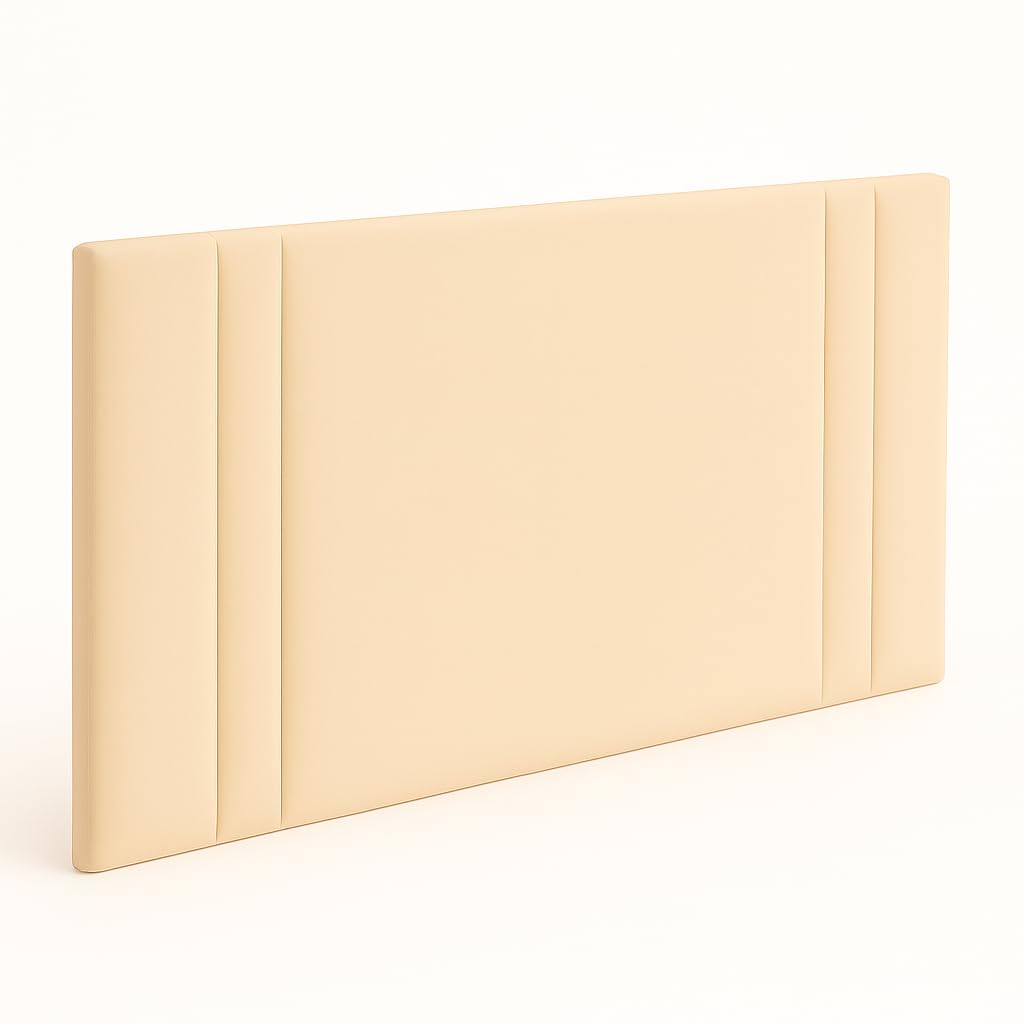 DecorQUALITY Cabecero Cama Cadiz Moderno Resistente y Duradero Cabezal tapizado Acolchado con Tejido Anti Manchas fácil Limpieza Beige 165 * 70Cm