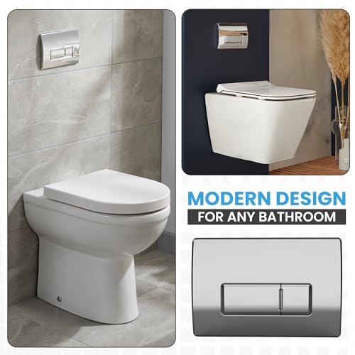 Botón de descarga de inodoro para reformas de baño modernas y funcionales 5