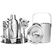Best Choice Products 10-Piece Stainless Steel Bar Set for Cocktails w/Ice Bucket, Tongs, Shaker, Jigger, Strainer, Corkscrew, Bottle Opener, Stirrer, Cheese Knife, Stand, Silver