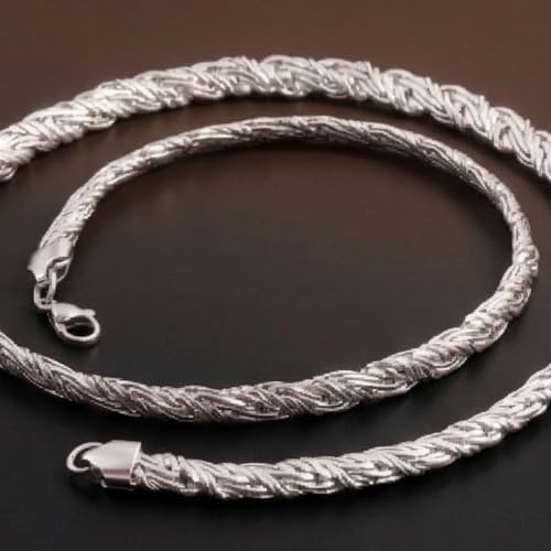Image of THE MEN THING Chain for Men, Luxury Pure Titanium Steel Chain | Silver Stainless Steel Chain | Necklace Jewellery for Men & Boys