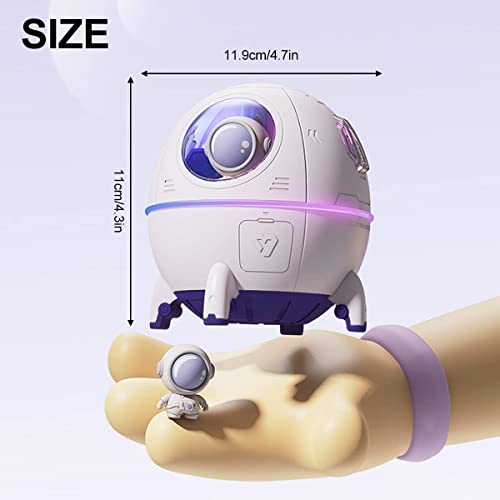 LOWEDONE Mini umidificador portátil, adorável umidificador astronauta em cápsula espacial, umidifica