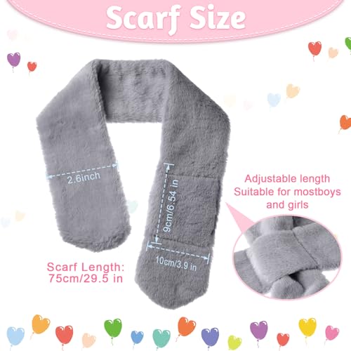 SATINIOR 3 Pieces Kids Winter Scarf Fleece Collar Scarf Adjustable Toddler Neck Warmer for Baby Boys Girls2