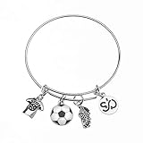 Infinity Collection Soccer Bracelet, Soccer Ball Charm Jewelry, Soccer Bangle Bracelet- Perfect Soccer Gifts