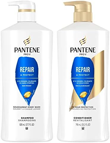 Pantene Shampoo, Conditioner and Hair Treatment Set, Repair & Protect for Damaged Hair, Safe for Color-Treated Hair