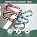 Craebuer 8 Pack Carabiner, 2 inch D-Ring Locking Carabiner Clip, Snap Hook Sport Accessories for Outdoor Camping Hiking