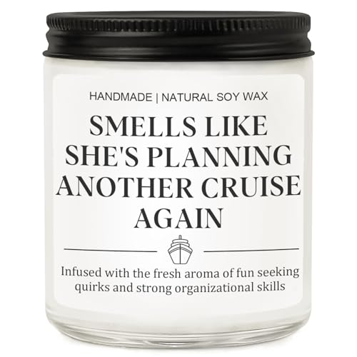 RIZOOCE Cruising Candle Gifts for Cruise Lovers & Cruise Gifts for Women Unique Travel Present for Travelers Mom Best Friend - Birthday Retirement Graduation Christmas