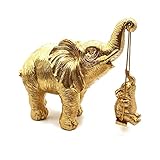 Boragai Elephant Statue - Elephant Decor for Mom Women Gifts Elephant Figurines for Home Living Room