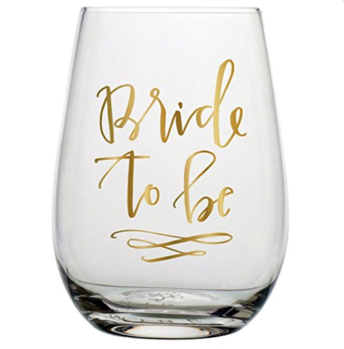 Slant 20 oz Stemless Wine Glass - Bride to be