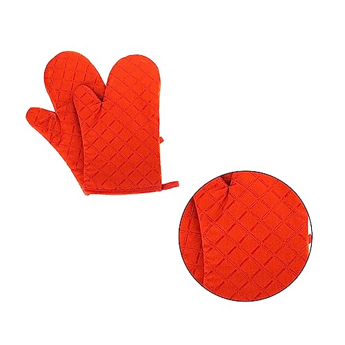 PRETYZOOM 1 Pair Insulated Oven Mitts Heat Resistant Non-Slip Kitchen Glove for Women Men Dishwasher Safe Multi-use Oven Gloves for