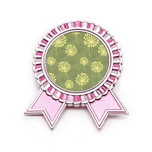 Broche pissenlit vert et jaune M métal idée cadeau idoine pour elle