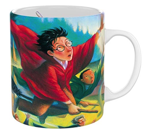 New York Puzzle Company Harry Potter Quidditch 15oz Porcelain Multi-color, Microwave & Dishwasher Safe 4.25''x5'' Cylindrical Mug