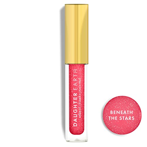 DAUGHTER EARTH Glitter Lip Gloss | Vitamin E Plant Based Flavoured Lip Coat For Women | Hydrating Lips | Aromatic Super Glossy & Moisturises The Skin With Skin Loving Nutrient | Pack of 3 | 2.5ml Each