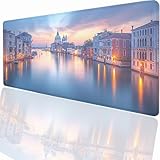 【BASE IN GOMMA ANTISCIVOLO STABILE】: La densa base in gomma naturale antiscivolo offre una griglia extra pesante per garantire che il tappetino del mouse rimanga in sicurezza. Mouse Pad aiuta a prevenire lo scorrimento del pad indesiderato in modo efficace durante la digitazione. Il grande mouse pad per la scrivania è disponibile per qualsiasi superficie piatta, dura e da tavolo.