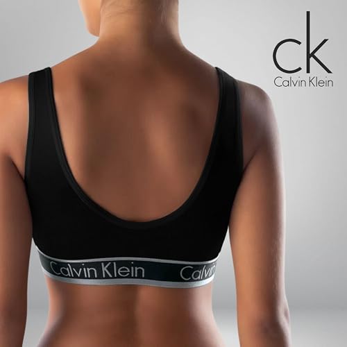 CALVIN KLEIN CK Top Regata Underwear Algodão Cotton Feminino Adulto, Preto, M