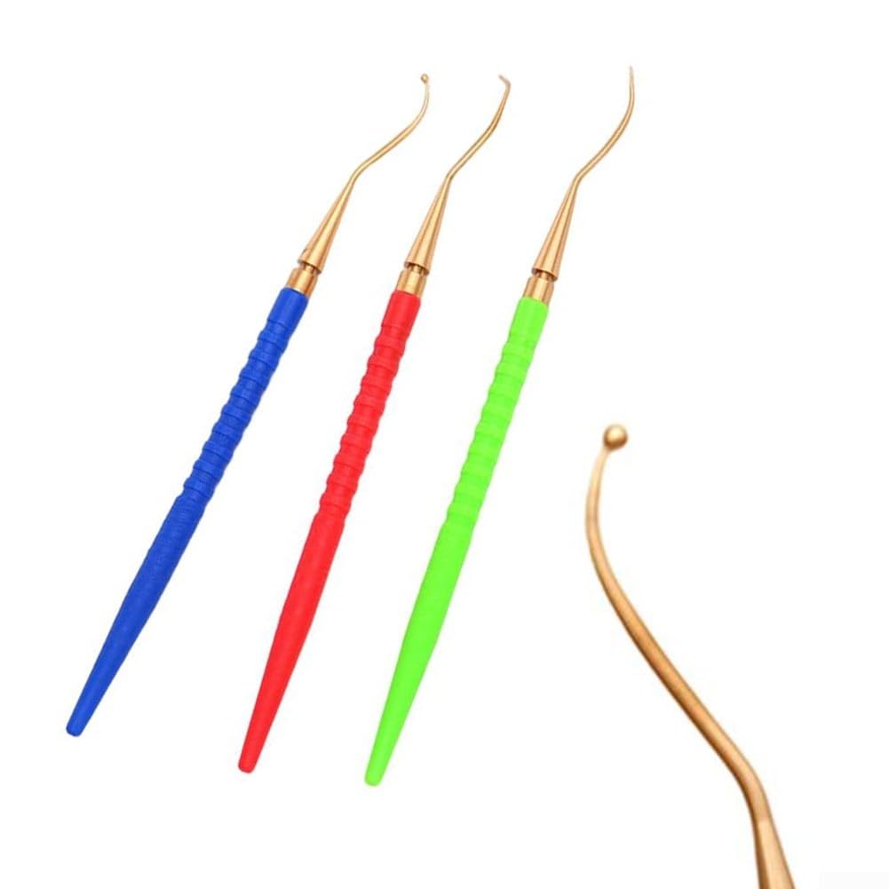 Juego de 3 púas y ganchos, mango removedor de juntas tóricas, ganchos de latón para extractores, kit de herramientas de reparación de buceo