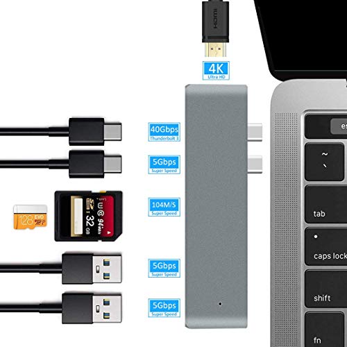 Adaptador Hub Macbook Pro 7em1 Usb C + Hdmi 4k + Thunderbolt